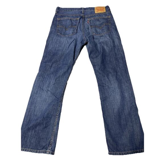 Levis 527 Jeans Mens Tag 33x30 Actual 33x29 Blue Bootcut Slim Western Dark - Picture 3 of 13